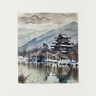 湖畔の静かな城 タペストリー