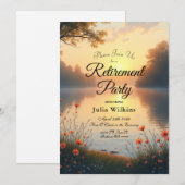 湖畔の黄昏ささやき 水辺で 招待状 (正面/裏面)