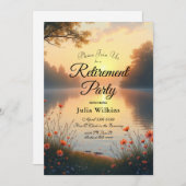 湖畔の黄昏ささやき 水辺の誘い 招待状 (正面/裏面)