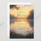 湖畔の黄昏ささやき 水辺の誘い 招待状 (正面/裏面)