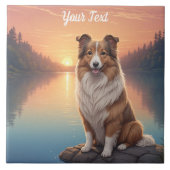 湖畔の コリー タイル (正面)