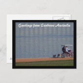 湖畔を自転車で巡るポストカード ポストカード (正面/裏面)