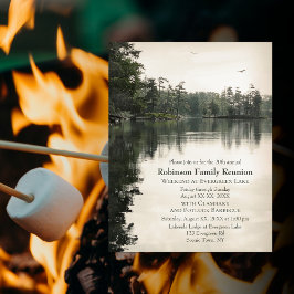 湖畔キャンプ家族再会ジャンボリー BBQ 招待状