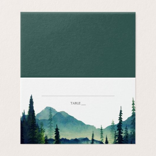 湖畔山の森林結婚式の場所 名刺 (外部フラット)