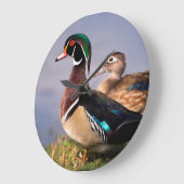 湖畔、アメリカオシ ラージ壁時計 (傾斜)