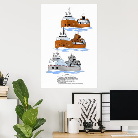 湖素晴らしの歴史 ポスター (ホームオフィス)