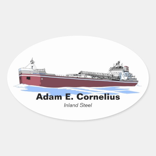 湖素晴らしはAdam E. Cornelius （内陸部） 楕円形シール (正面)