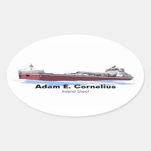 湖素晴らしはAdam E. Cornelius （内陸部） 楕円形シール