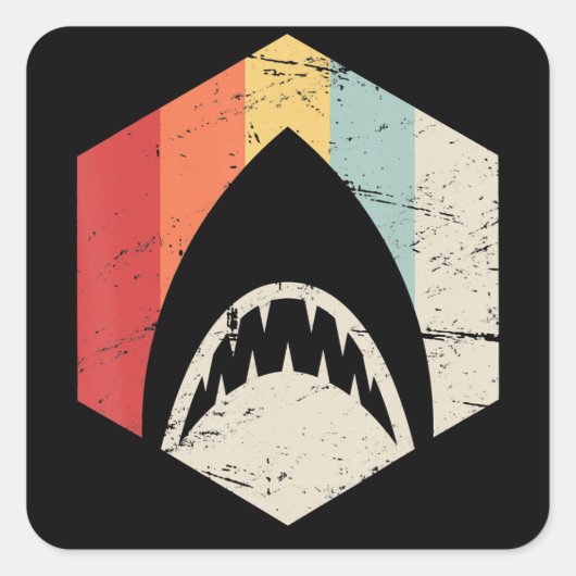 湖素晴らしサメ無料の無塩ミシガンギフト スクエアシール (正面)