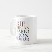 湖素晴らしティーミシガンレイクスTシャツ コーヒーマグカップ (正面左)