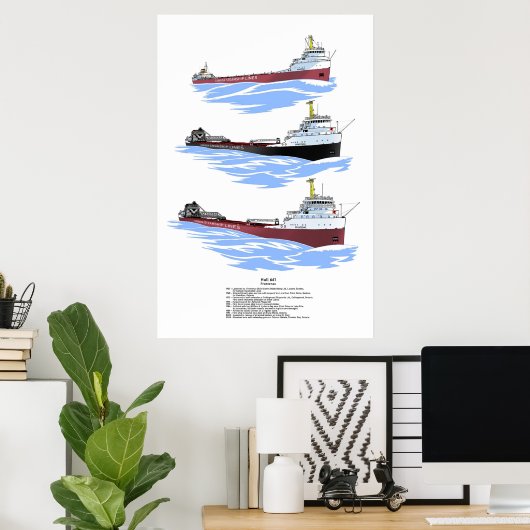 湖素晴らしフロンテナックの歴史 ポスター (ホームオフィス)