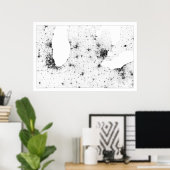 湖素晴らし市勢調査ドットマップ ポスター (ホームオフィス)