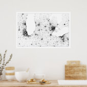 湖素晴らし市勢調査ドットマップ ポスター (キッチン)