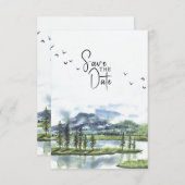 湖素晴らし日付カードを保存 (正面/裏面)