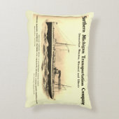 湖素晴らし水汽船会社ミシガン船 アクセントクッション (裏面(縦))