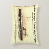 湖素晴らし水汽船会社ミシガン船 アクセントクッション (正面(垂直))