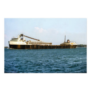 湖素晴らし船アダム・E・コーネリアス フォトプリント           