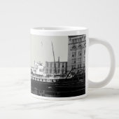 湖素晴らし船バージニア@ミルウォーキー1890の写真 ジャンボコーヒーマグカップ (右)