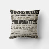 湖素晴らし蒸気船ミシガンミルウォーキー船 クッション (裏面)