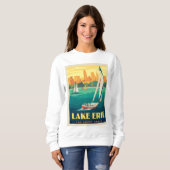 湖素晴らし | エリー湖 スウェットシャツ (正面フル)