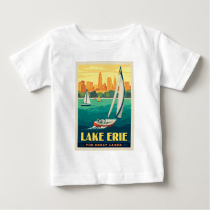 湖素晴らし   エリー湖 ベビーTシャツ