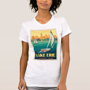 湖素晴らし エリー湖 Tシャツ