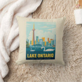 湖素晴らし | オンタリオ湖 クッション (ブランケット)