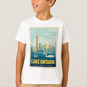 湖素晴らし オンタリオ湖 Tシャツ