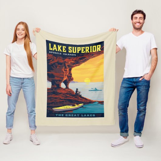 湖素晴らし | スーペリア湖 フリースブランケット (インサイチュ)