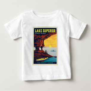 湖素晴らし スーペリア湖 ベビーTシャツ