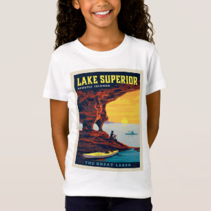 湖素晴らし スーペリア湖 Tシャツ