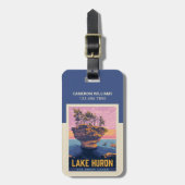 湖素晴らし | ヒューロン湖 ラゲッジタグ (正面縦)