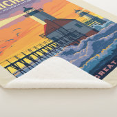 湖素晴らし | ミシガン湖 シェルパブランケット (3/4)