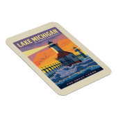 湖素晴らし | ミシガン湖 マグネット (右側)