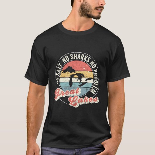 湖素晴らしNo塩Noサメ問題なし Tシャツ (正面)