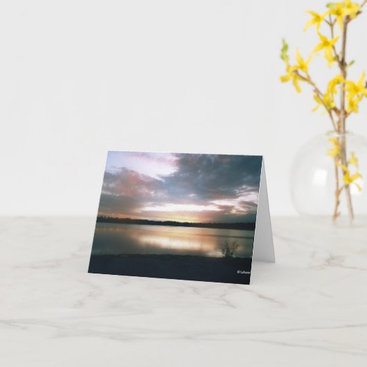 湖考える畔 カード (黄色い花)