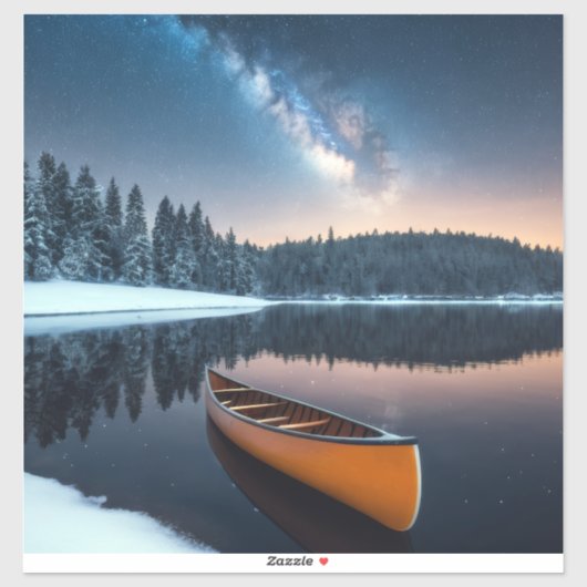 湖自然アウトドアランドスケープ穏やかな平和リラックス シール (シート)