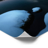 湖自然アウトドアランドスケープ穏やかな平和リラックス ポスター (角)