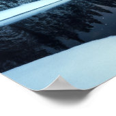 湖自然アウトドアランドスケープ穏やかな平和リラックス ポスター (角)