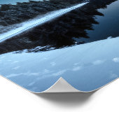 湖自然アウトドアランドスケープ穏やかな平和リラックス ポスター (角)