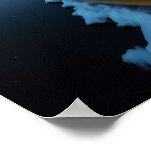 湖自然アウトドアランドスケープ穏やかな平和リラックス ポスター (角)