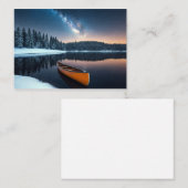 湖自然アウトドアランドスケープ穏やかな平和リラックス 名刺 (正面/裏面)