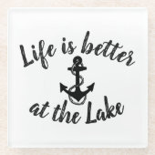 湖航海のやいかりの方が命だ | ガラスコースター (正面)