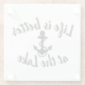 湖航海のやいかりの方が命だ | ガラスコースター (裏面)