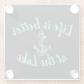 湖航海のやいかりの方が命だ | ガラスコースター (裏面)