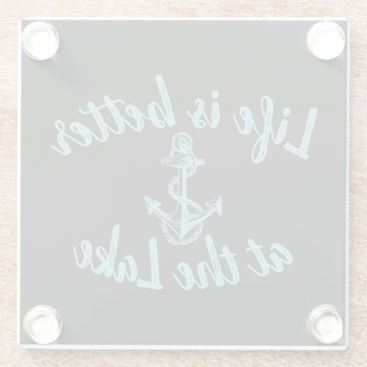 湖航海のやいかりの方が命だ | ガラスコースター (裏面)