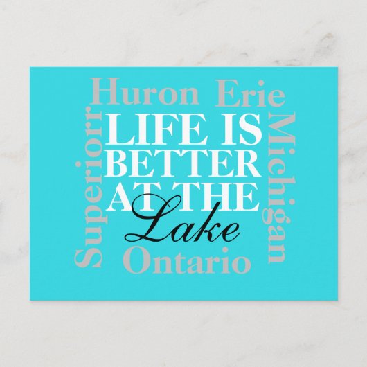 湖葉書の方が暮らしが好い ポストカード (正面)