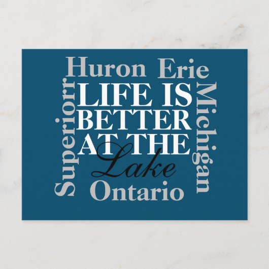 湖葉書の方が暮らしが好い ポストカード (正面)