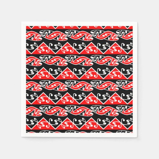 湖西橋伝統的羽織の模様 スタンダードカクテルナプキン (正面)