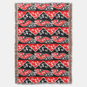 湖西橋伝統的羽織の模様 スローブランケット (正面縦)